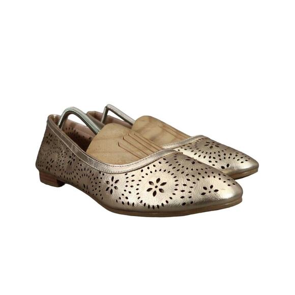 Avon Shoes Womens 11 Ballet Flats Fashion Metallic Cushion Walk Slip On Cut Out - Picture 1 of 12